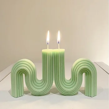 Форма для свечей геометрической формы своими руками Силиконовая форма для мыла для изготовления свечей своими руками Свадебные Подарки Товары для рукоделия Домашний декор