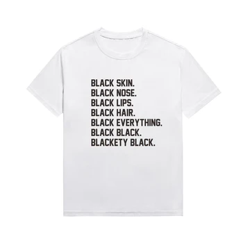 Футболка с надписью Black Skin Melanin, повседневная хлопковая женская футболка на заказ