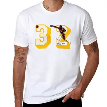 Новая футболка Magic Johnson 32 Magic Johnson, летние топы с коротким рукавом, графическая футболка, простые черные футболки для мужчин