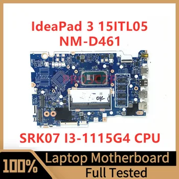 Материнская плата HS45A/HS55A NM-D461 для Lenovo IdeaPad 3 15ITL05 Материнская плата ноутбука 5B21B84475 с процессором SRK07 I3-1115G4 4 ГБ 100% Протестирована