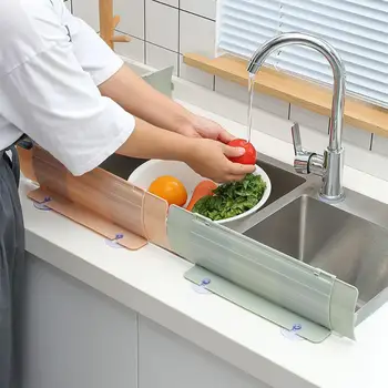 Защита кухонной раковины Кухонные Инструменты Прочный Пластик Водонепроницаемые Кухонные Принадлежности Защитная доска для умывальника в ванной Выдвижная