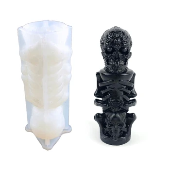 Уникальная силиконовая форма 3D GraveyardMaster Создает атмосферу Хэллоуина с реалистичными деталями, силиконовая форма для свечей из смолы, прямая поставка