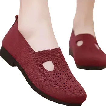 Женская повседневная обувь для ходьбы, мягкие кроссовки с круглым носком, кроссовки для офиса, домашняя уличная одежда